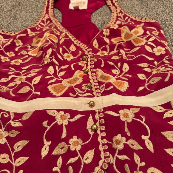 Plenty by Tracy Reese Vintage Button Up Vest with Embroidery - Picture 2 of 4